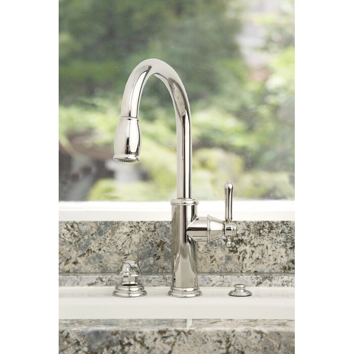 Newport Brass Chesterfield Pull Down Single Handle Kitchen Faucet Wayfair   Chesterfield Pull Down Single Handle Kitchen Faucet 